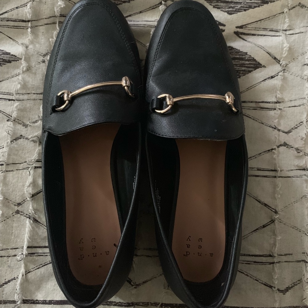 Black loafers